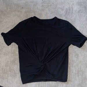 lululemon twist front crop top black